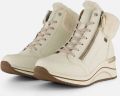 Remonte Winterlaarsjes sleehak veterschoenen met waterafstotende tex-membraan - Beige