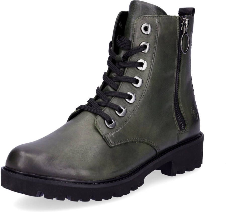 Remonte Veterlaarsjes blokhak laarsjes veterschoenen flats in used look