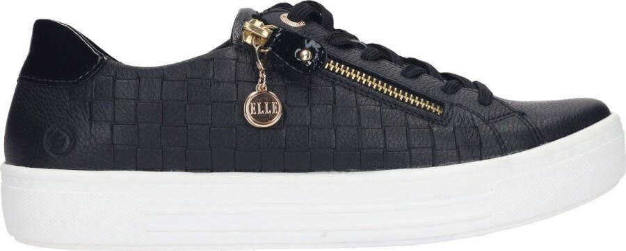 Remonte Stijlvolle Comfort Sneaker met Gouden Accenten Black Dames - Foto 7