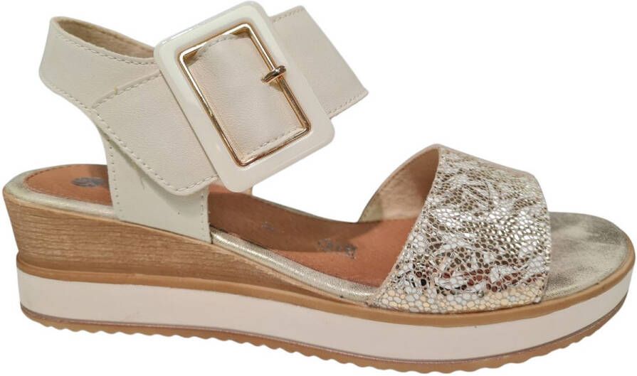 Remonte Sandaaltjes ELLE-Collection zomerschoen sandaal comfortschoen met klittenband onder de siergesp