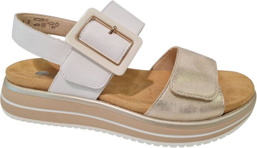 Remonte Witte Leren Dames Sandalen Wit