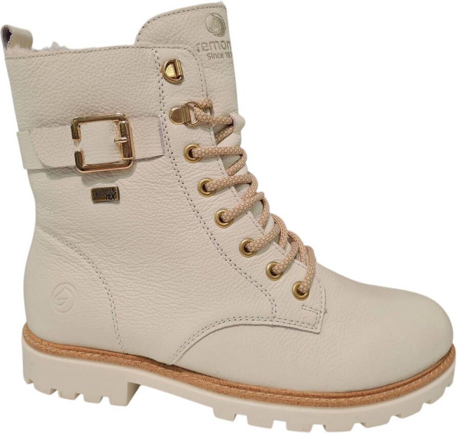 Remonte Winterlaarzen blokhak veterschoenen outdoorschoen met decoratieve gesp