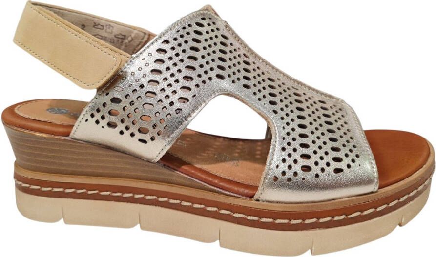 Remonte Zilveren Metallic Dames Sandalen Zilver