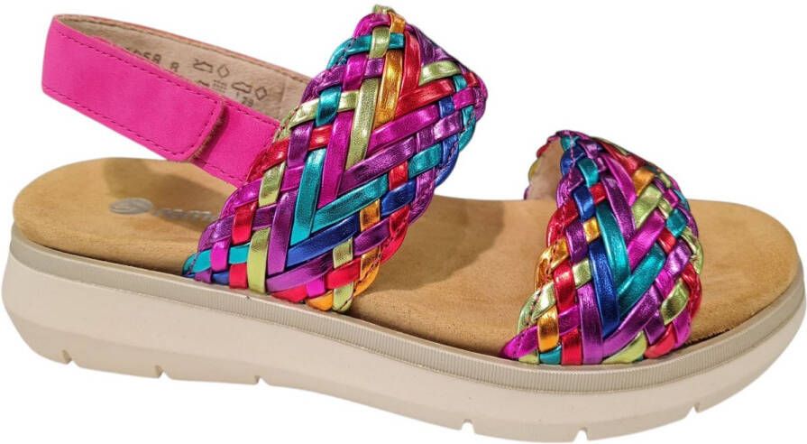 Remonte Zomerse Dames Sandalen Multi Metalli