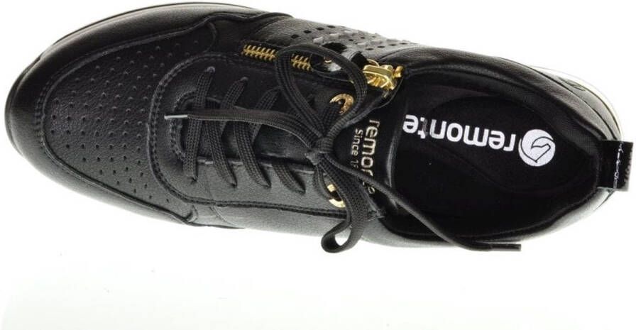Remonte Zwarte Trendy Sneaker Veter Rits
