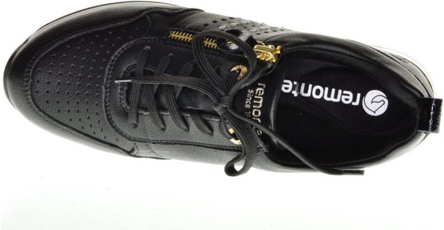 Remonte Zwarte Trendy Sneaker Veter Rits