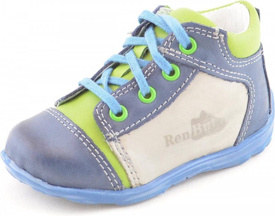 Renbut Blauw groene leren jongens schoenen