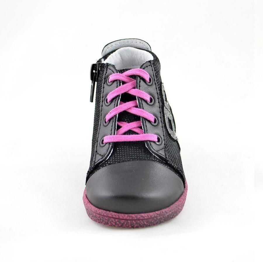 Renbut Zwarte- leren meisjes schoenen - Foto 2