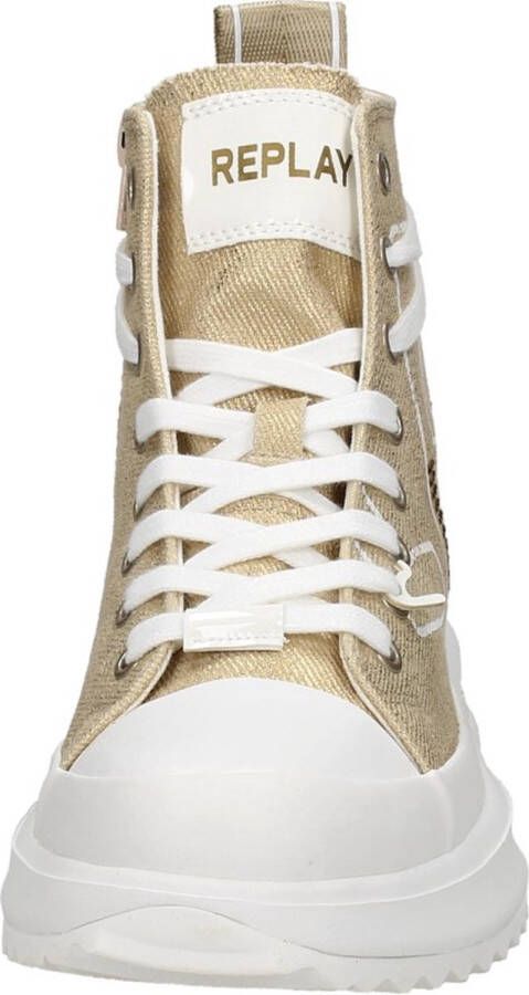 Replay Aqua Print 2 Sneakers Hoog beige