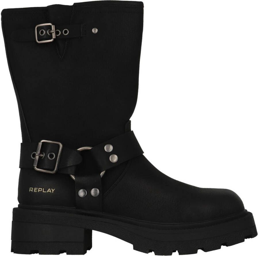 Replay Brigitte Boot GWL68 S Dames Laarzen 003-Zwart