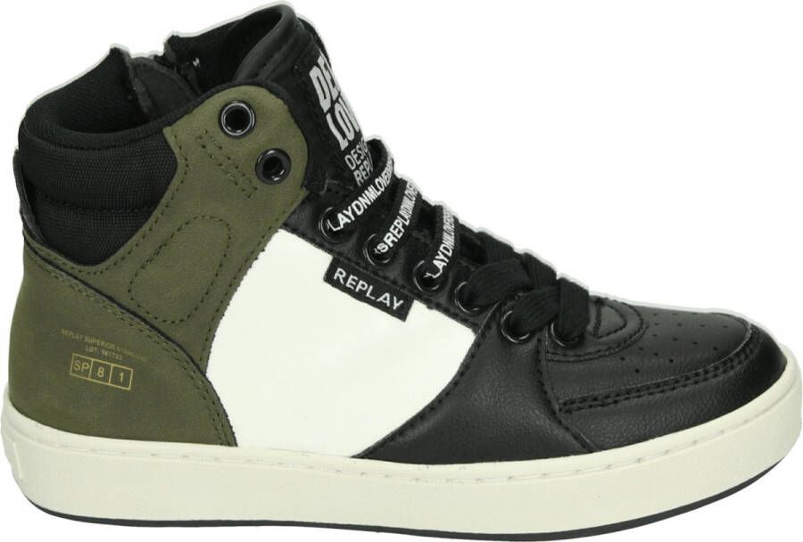 Replay Cobra 6 sneakers zwart groen Jongens Mesh Logo 33 - Foto 2