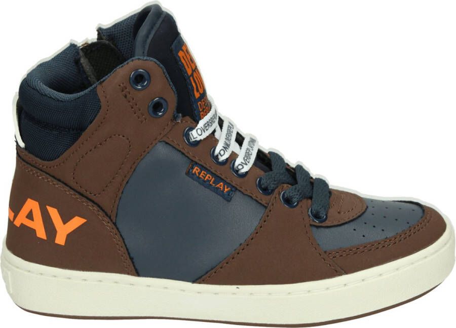 Replay JZ190051S Kinderen Half-hoog JongensKindersneakers Bruin