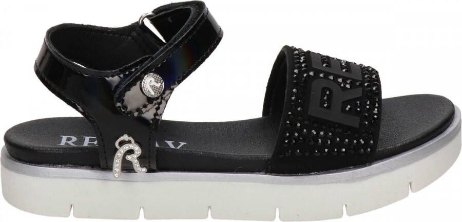 Replay sandalen met steentjes zwart Meisjes Imitatieleer Logo 31 - Foto 7