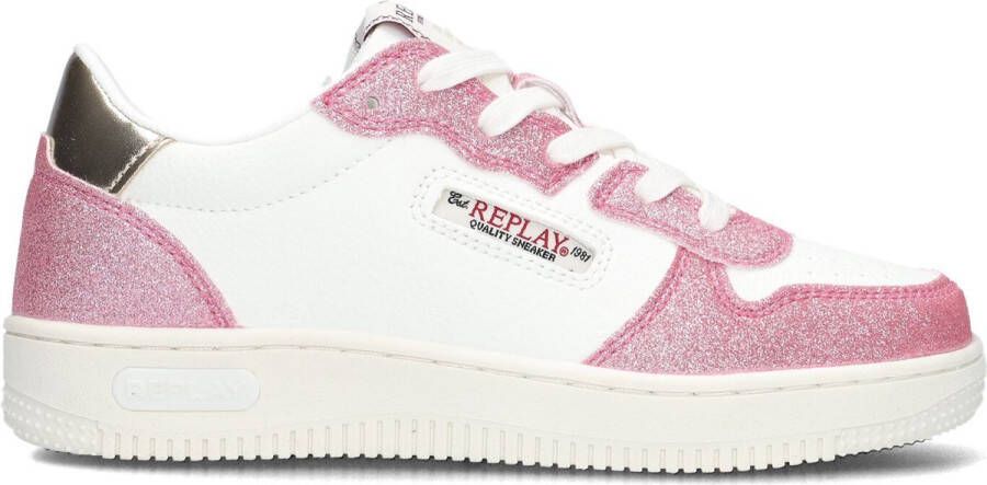 Replay Epic Jr sneakers wit roze Meisjes Imitatieleer Meerkleurig 31 - Foto 3