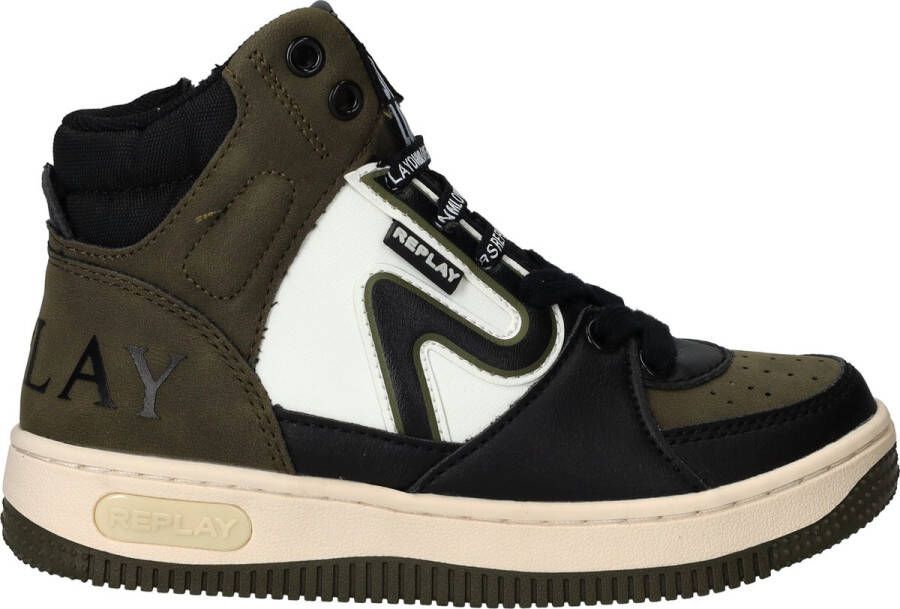 Replay Epic JR Mid Boy 4 Sneakers Hoog Groen