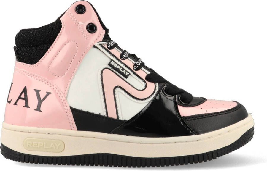 Replay Epic JR Mid Girl 7 JZ430020S-0746 Zwart Wit Roze - Foto 3