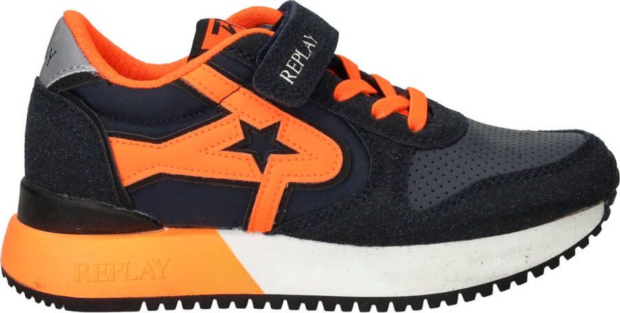 Replay Fiber JR Boy 7 JS850007S-3452 Blauw Oranje