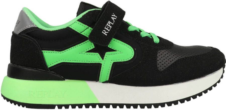 Replay Fiber JR Boy 7 JS850007S-1754 Zwart Groen