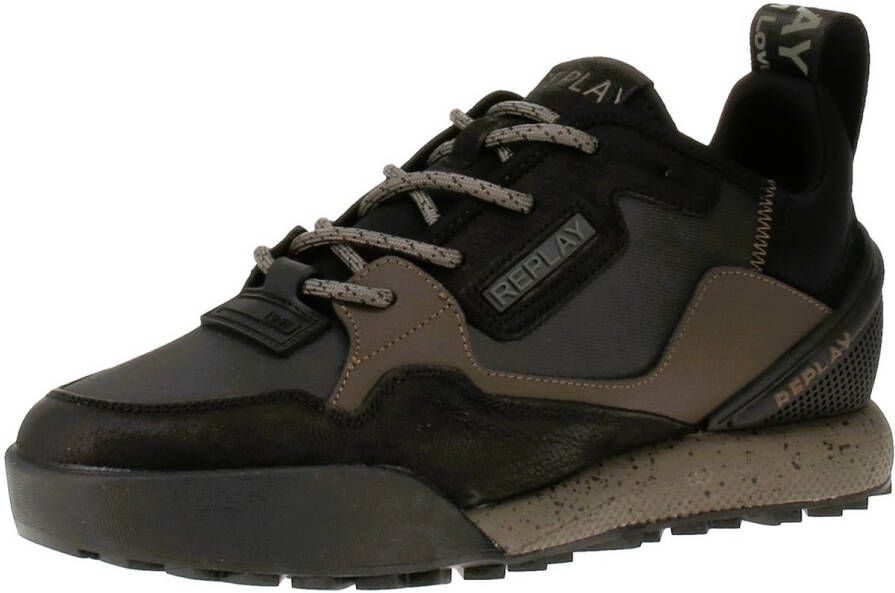 Replay Field 2.0 Ward C GMS8L L Herentrainers 167-Zwart-Donkergrijs