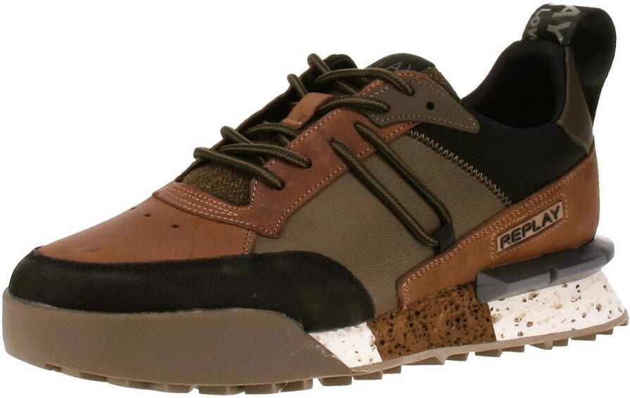 Replay Field Jupiter Craft GMS1P L Herensneaker 499-Bruin-Zwart