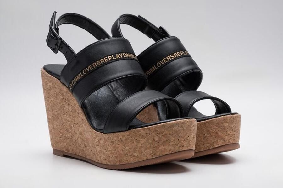 Replay Footwear ASIA DOUBLE Hoge hak zwart Polyurethaan
