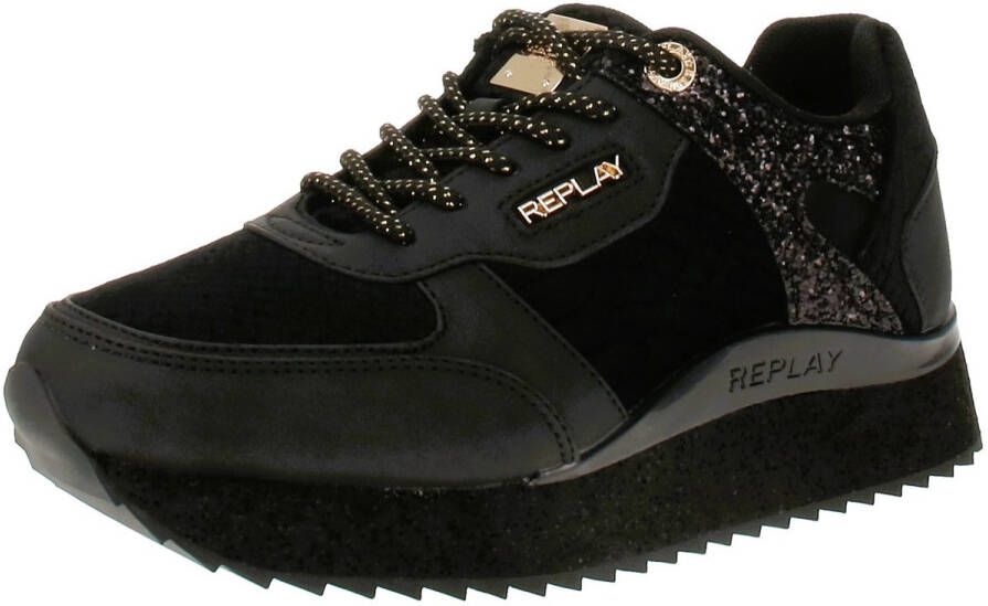 Replay Penny Local GWS63 S Damestrainers 003-Zwart