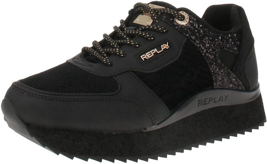 Replay Penny Local GWS63 S Damestrainers 003-Zwart