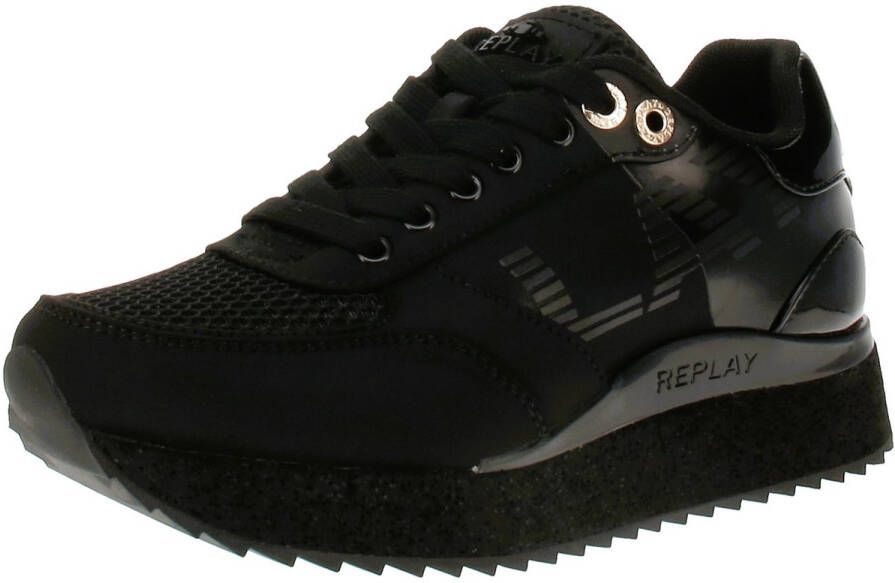 Replay Penny Myth GWS63 T Damestrainers 003-Zwart