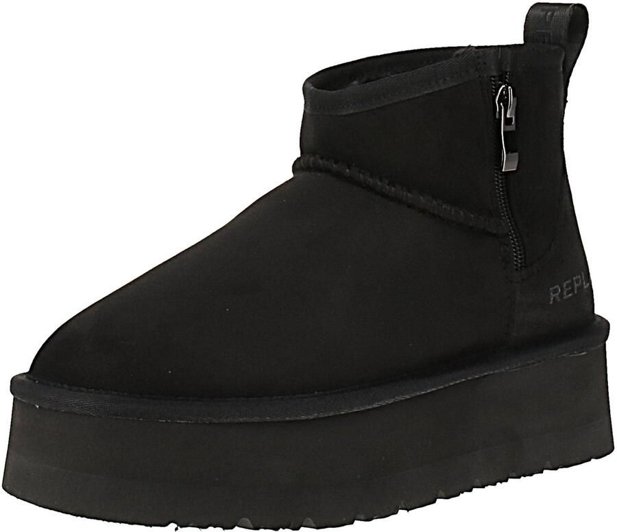 Replay Chic Zip Tonal GWF5A T Dames Laarzen 003-Zwart