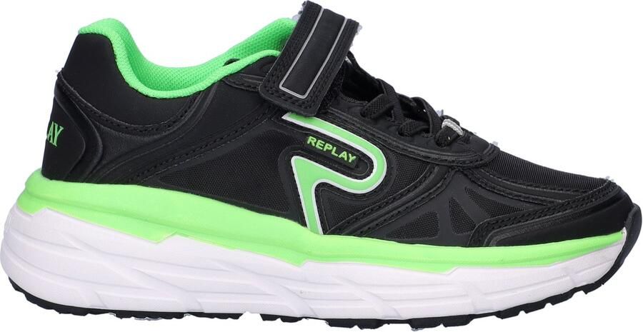 REPLAY Christal JR boy 5 chunky sneakers zwart groen - Foto 5