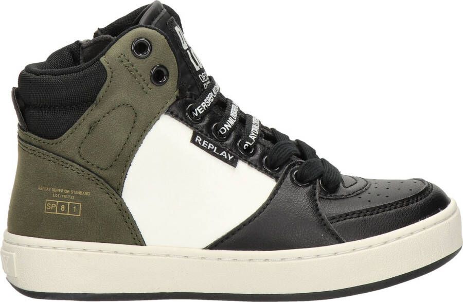 Replay Cobra 6 sneakers zwart groen Jongens Mesh Logo 38