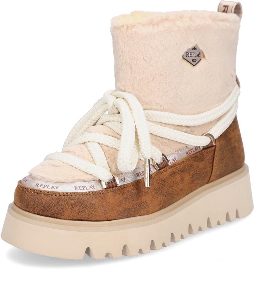 Replay Dames Moonboots Melrose Warm beige bruin