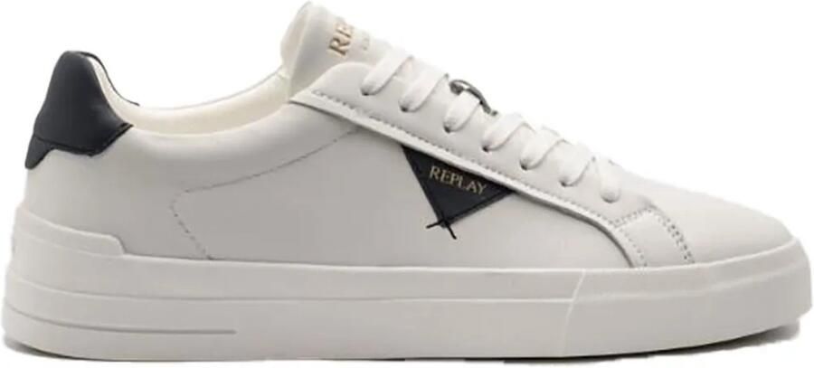 REPLAY Sneakers laag 'Evan' navy goud wit