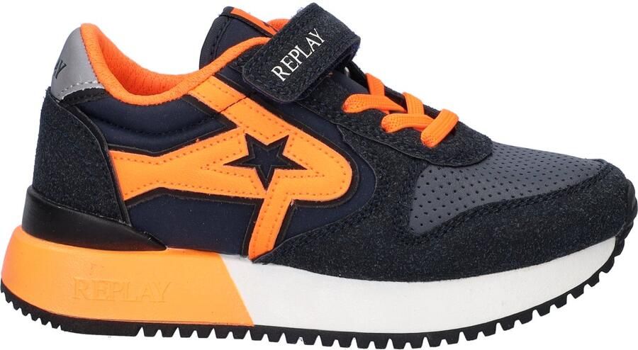 Replay Fiber JR 7 JS850007S-3452 Blauw Oranje