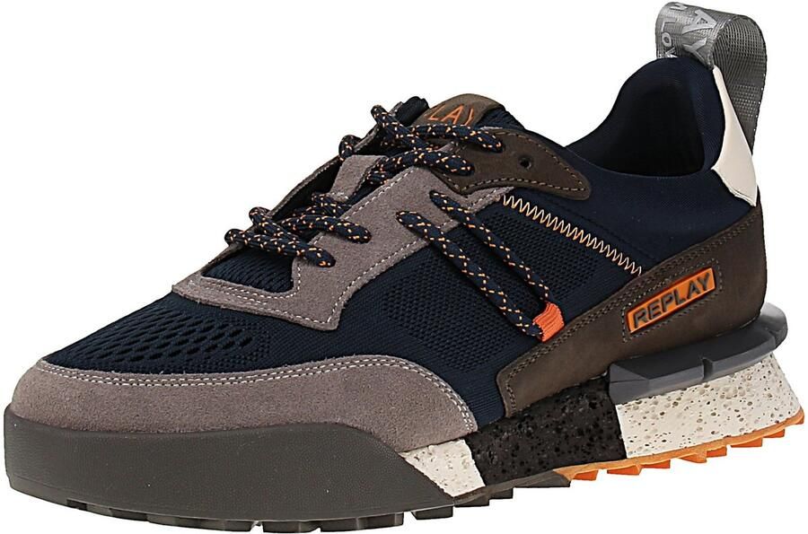 Replay Field Jupiter Enginereed 2 GMS1P L Heren sneaker 194-Navy-Grey