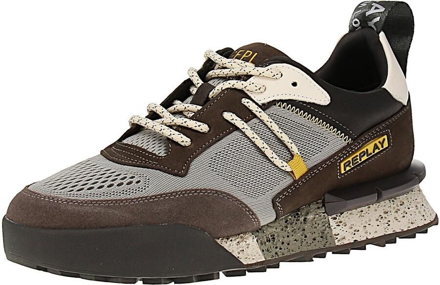 Replay Field Jupiter Enginereed 2 GMS1P L Heren Sneaker Grijs-Dk-Grijs