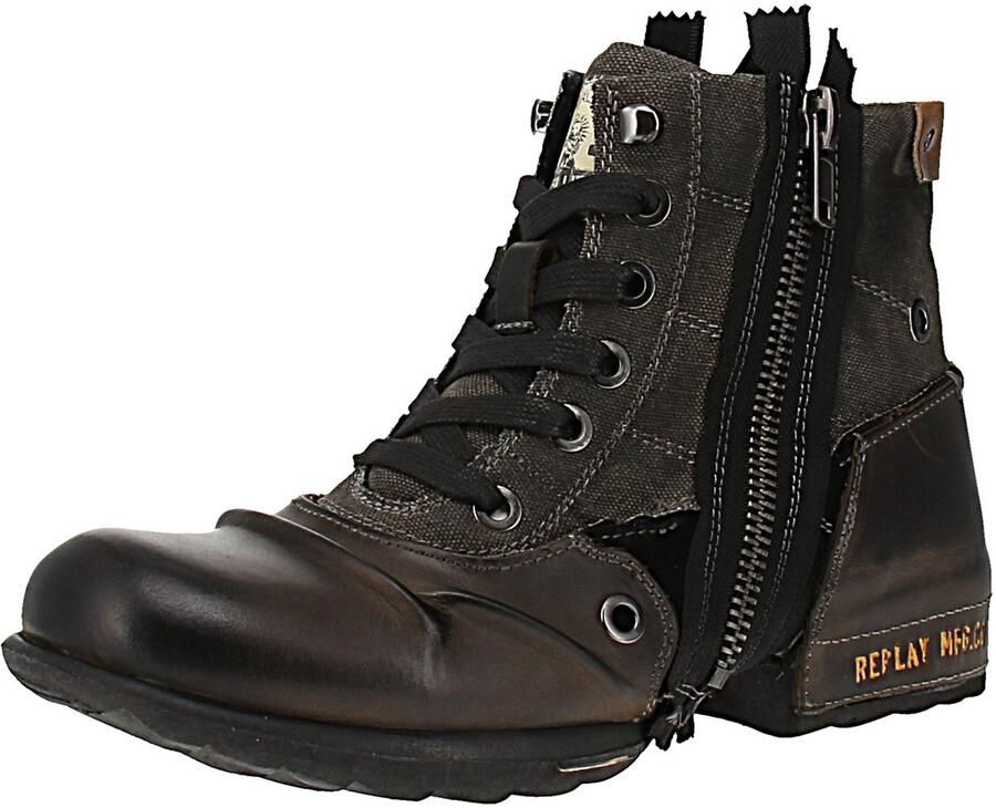 Replay Grip Limited GMU01 L Herenlaarzen 019-Donker-grijs