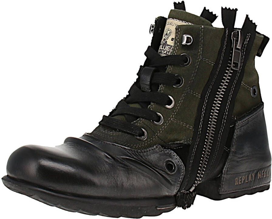 Replay Grip Limited GMU01 L Herenlaarzen 1659-Zwart-Mil-Grn