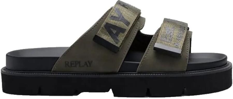 Replay Hallan Straps Sandalen Groen Man