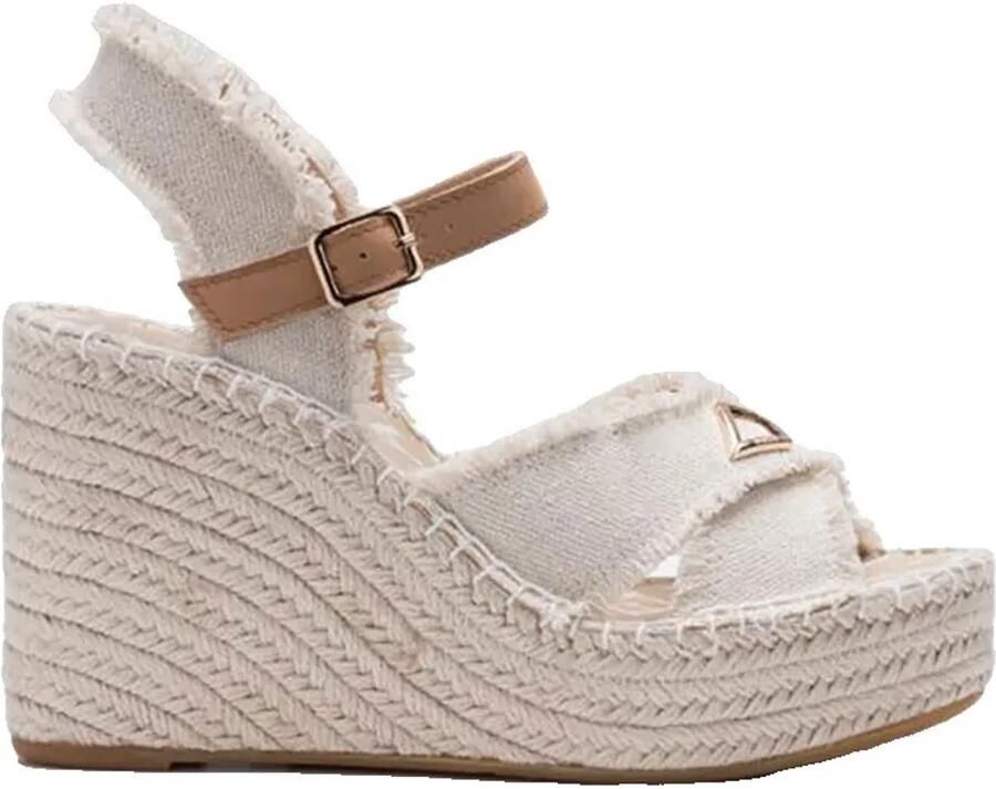 Replay Jess Cross Wedgesandalen Wit Vrouw