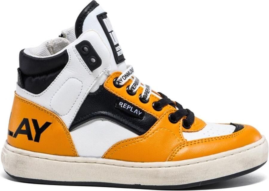 Replay Wall Hoge sneakers Leren Sneaker Jongens Wit - Foto 3
