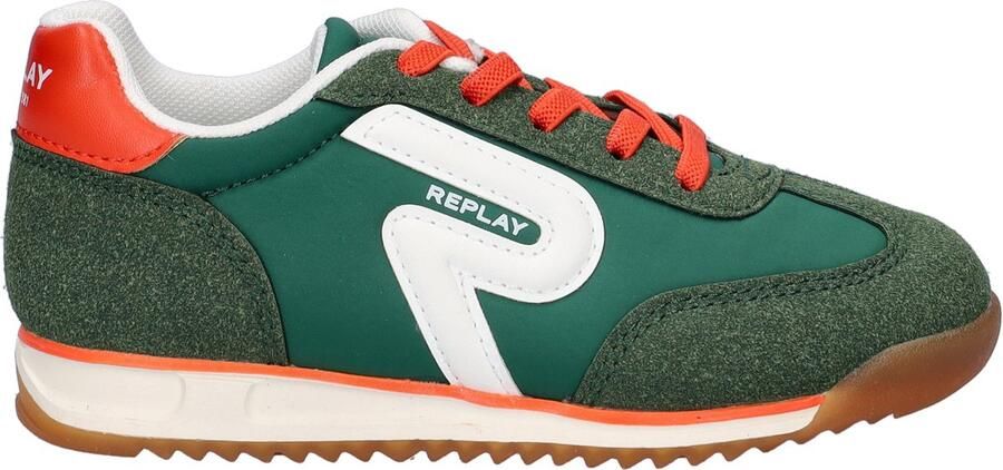Replay Yard JR jongesn sneaker Donkergroen