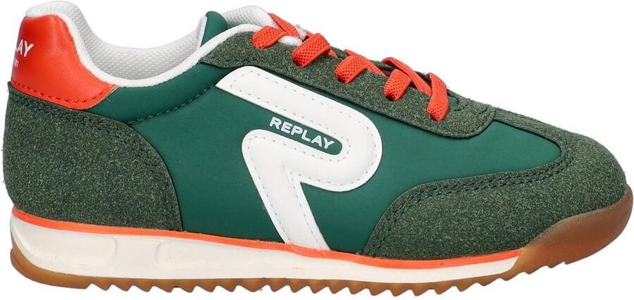 Replay Yard JR jongesn sneaker Donkergroen