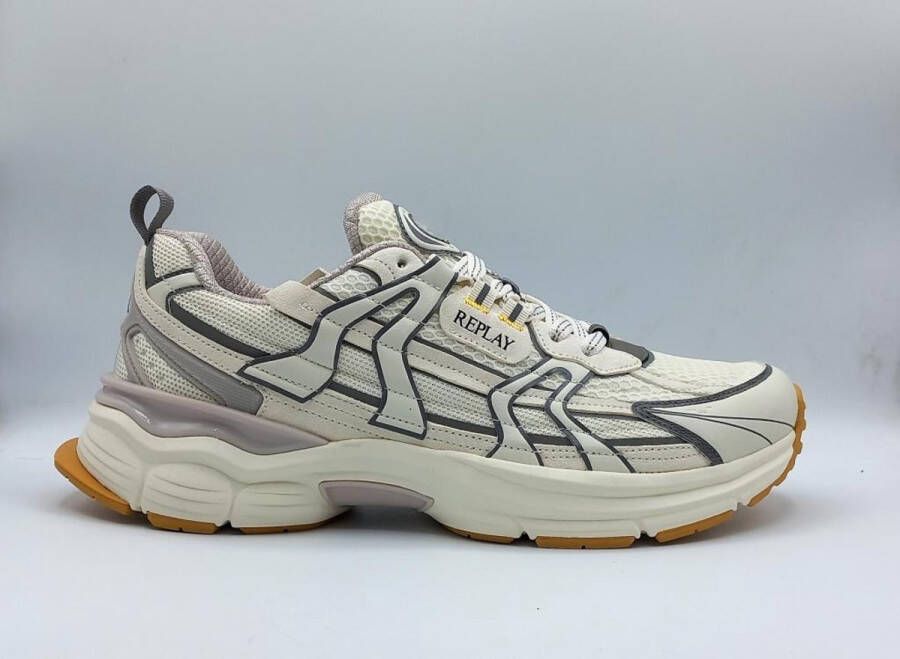 Replay Sneakers van leermix model 'RIFF RUNNER'