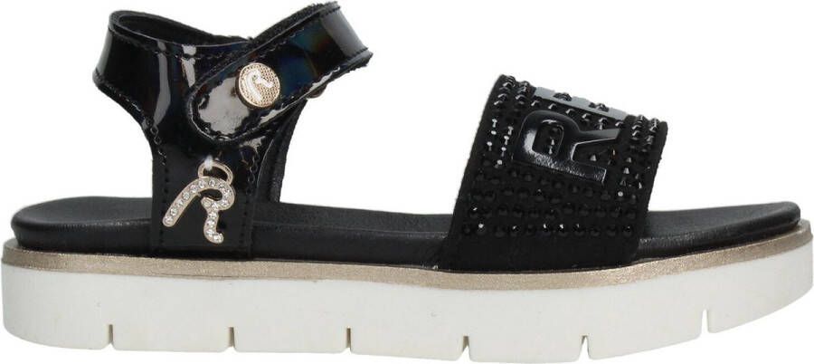 Replay sandalen met steentjes zwart Meisjes Imitatieleer Logo 31 - Foto 5