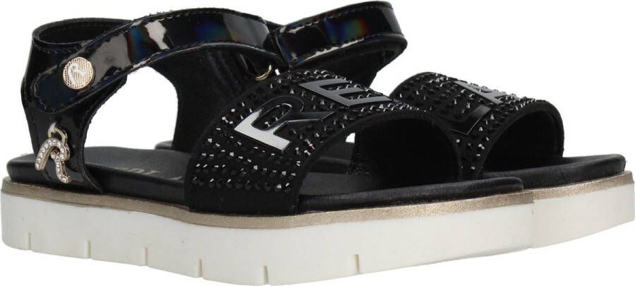 Replay sandalen met steentjes zwart Meisjes Imitatieleer Logo 31 - Foto 3