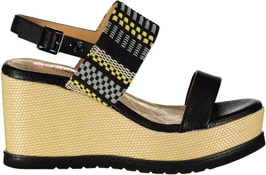 Replay Shady Summer Esparto Sleehak Sandalen Zwart Vrouw