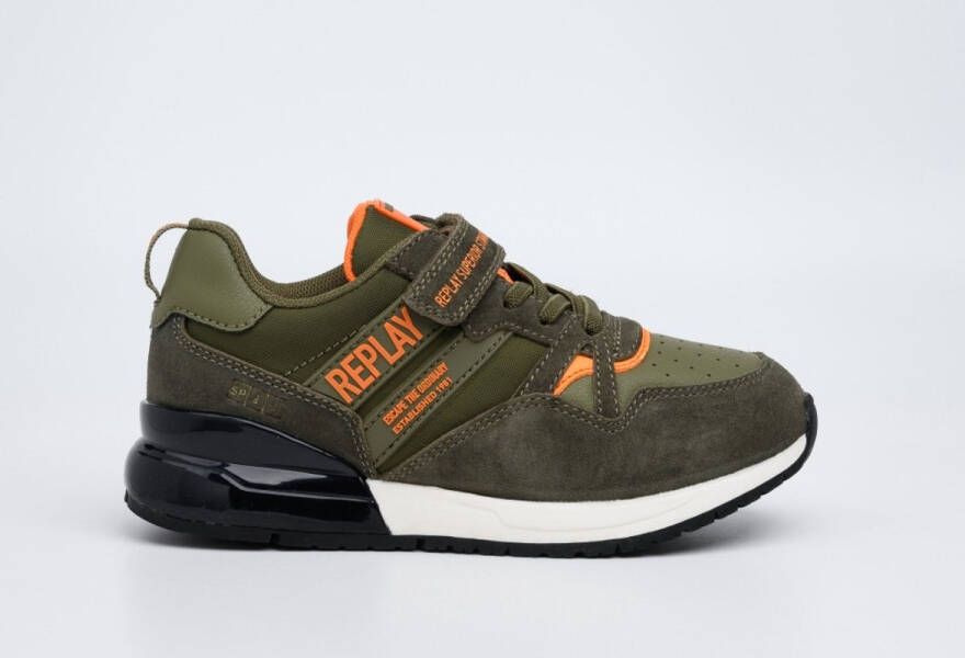 Replay Shoot Jr 13 Jongens Sneaker Kaki