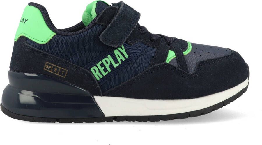 Replay sneakers donkerblauw groen Jongens Synthetisch Logo 33 - Foto 4