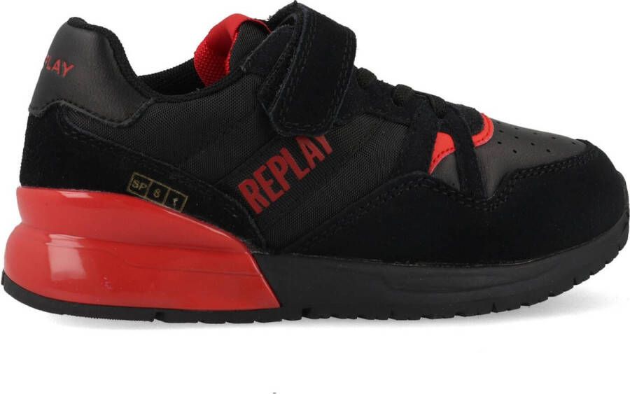 Replay sneakers zwart rood Jongens Synthetisch Logo 35 - Foto 3